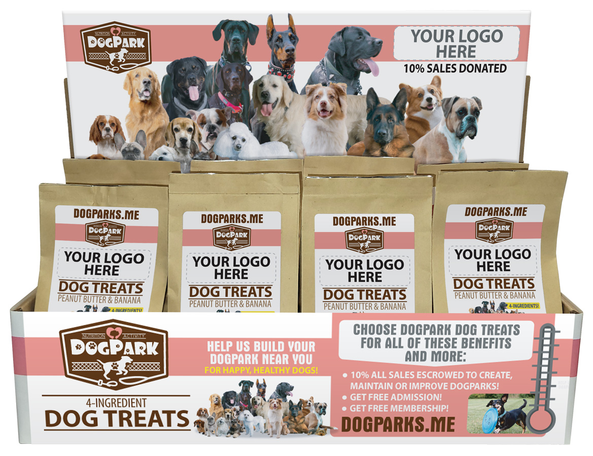 Custom DogPark 7oz Dog Treats Display